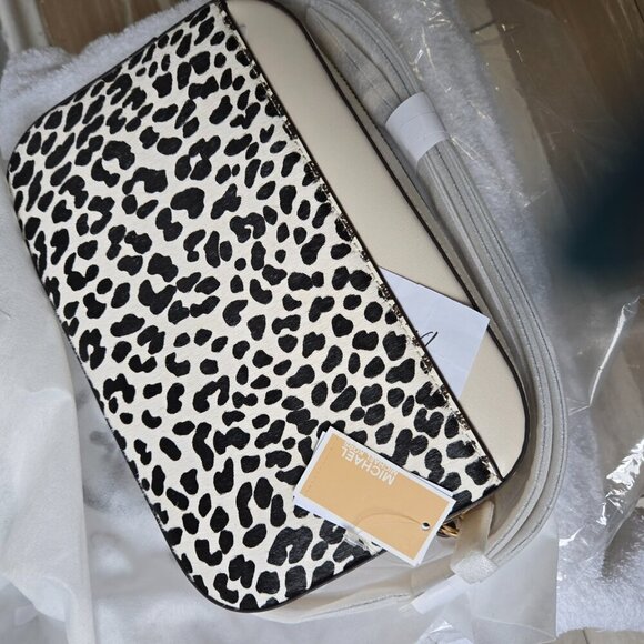 P333. Michael Kors Black Multi Dyed Calf Hair Jet Set Bag NWT - Picture 1 of 9